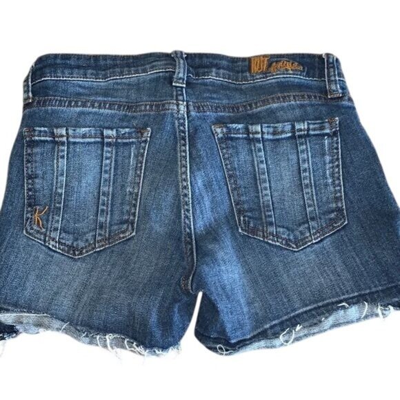 Kut From The Kloth Kelly Short Denim Cutoff Distressed Jean Shorts Size 0 - Picture 6 of 9